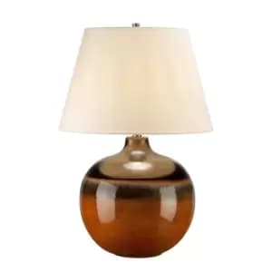 Colorado 1 Light Table Lamp Brown, Orange, E27