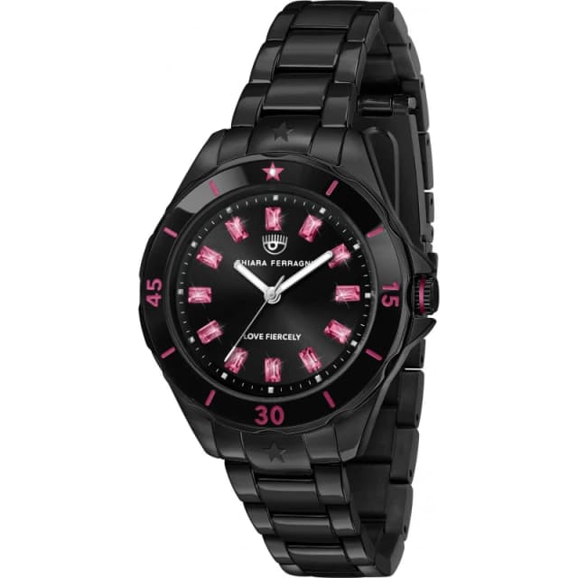 Chiara Ferragni Womens R1953101505 Sport 36mm Quartz Watch in Black Female One Size