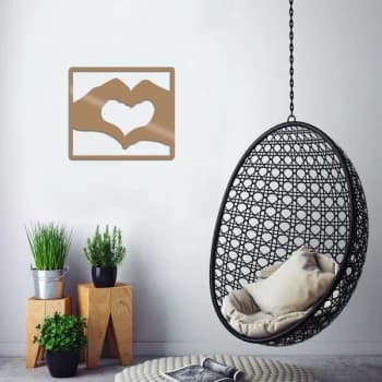Love2 - Copper Copper Decorative Metal Wall Accessory