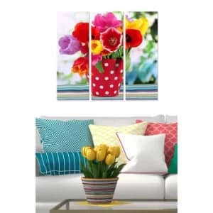 MDF2360386 Multicolor Decorative MDF Painting (3 Pieces)