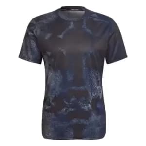 adidas D4T HIIT Allover Print Training T-Shirt Mens - Multi