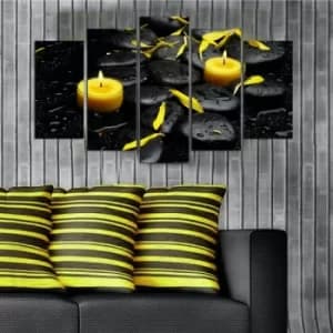 5PMDF-49 Multicolor Decorative MDF Painting (5 Pieces)