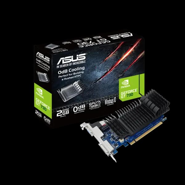 Asus GeForce GT 730 2GB GDDR5 Low Profile Graphics Card - GT730-SL-2GD5-BRK