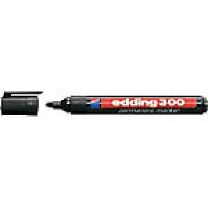 edding Permanent Marker 300 Round 3mm Black 10 Pieces