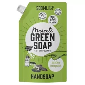 Marcel's Green Soap Handsoap Tonka & Muguet Refill Stand up Bag 500ML