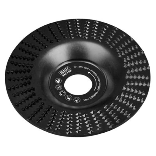 Sealey Flat Wood Carving Disc for Angle Grinders 115mm WCD115F Diameter: 115mm