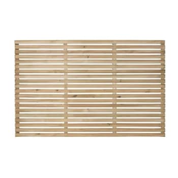Forest 6' x 4' Pressure Treated Contemporary Slatted Fence Panel (1.8m x 1.2m) - Pressure treated