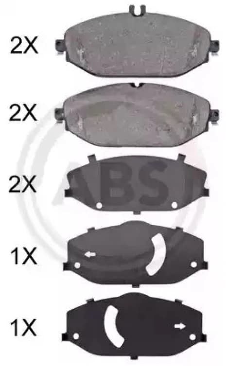 A.B.S. 35080 Brake pad set prepared for wear warning indicator Brake Pad Set,disc brake (402)