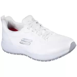 Skechers Womens/Ladies Squad Lace Up Safety Shoes (4 UK) (White) - White