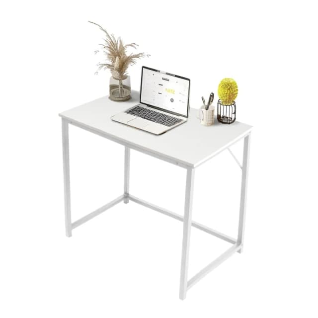 House of Home Computer Desk White Finish Sturdy Home Office Work White unisex 80x76x50cm