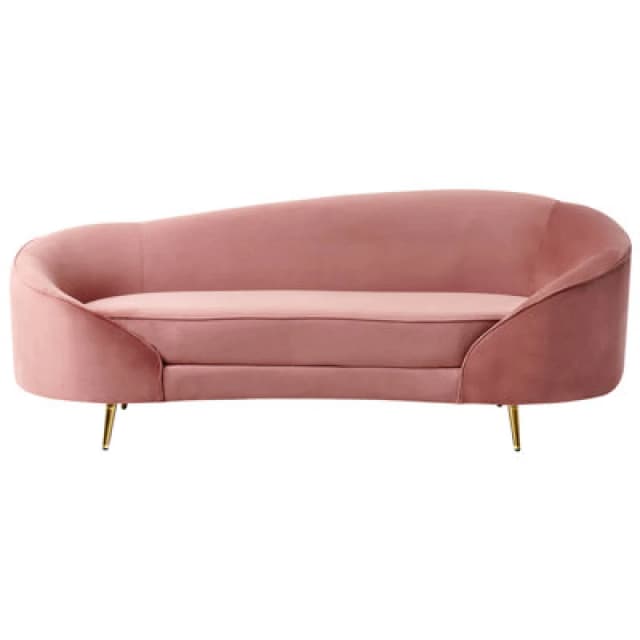 Beliani Sofa 2 Seater Savar Velvet Pink