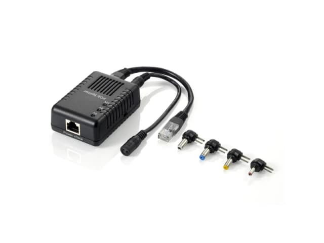 LevelOne Fast Ethernet PoE Splitter. 802.3af PoE. 5-12V DC Output