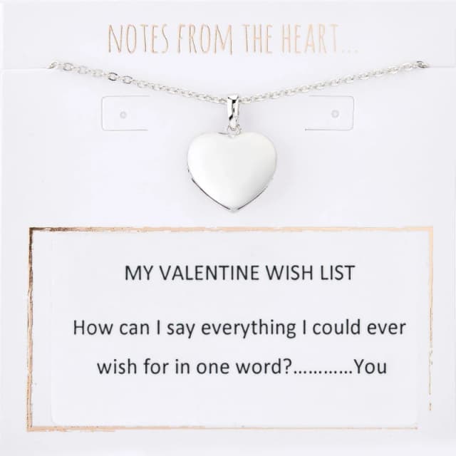 Notes From The Heart NFTH - MY VALENTINE WISH LIST Silver unisex One Size
