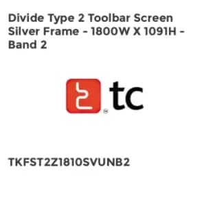 Tc Divide Type 2 Toolbar Screen Silver Frame - 1800W x 1091H - Band 2
