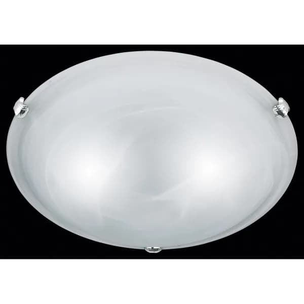 Adrian Modern 2 Light Patterned Glass Flush Ceiling Light Nickel Matt