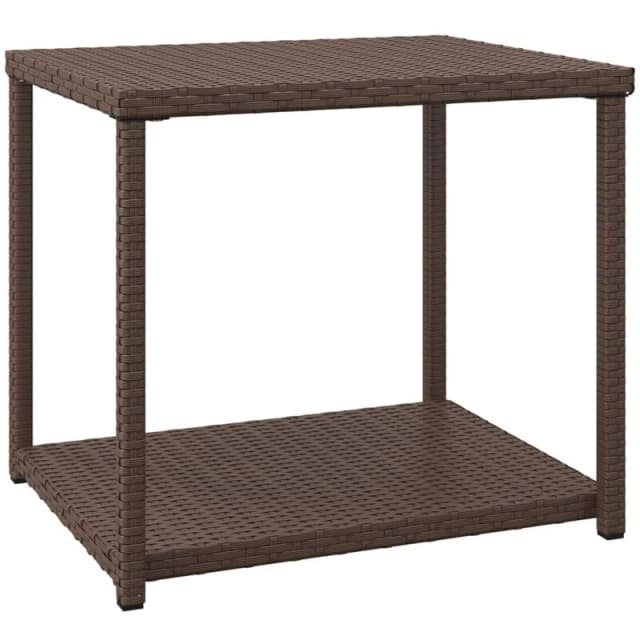 VIDAXL Side Table Brown 55x45x49cm Poly Rattan Vidaxl 8720845679101