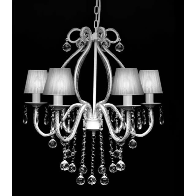 VIDAXL Chandelier with 2300 Crystals White Vidaxl 60338