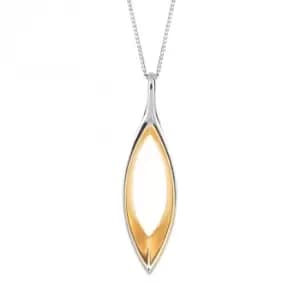 Fluid Navette Yellow Gold Pendant P5194