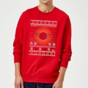 Looney Tunes Knit Christmas Sweatshirt - Red - L