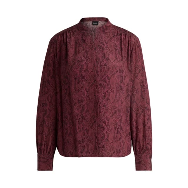 Boss Womens Banora18 Long Sleeve Long Blouse Open Miscellans female 6 (XS)