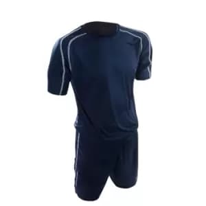 Precision Unisex Adult Lyon T-Shirt & Shorts Set (L) (Navy/White)