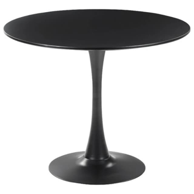 Beliani Dining Table Boca Black 90 Cm 90 Cm