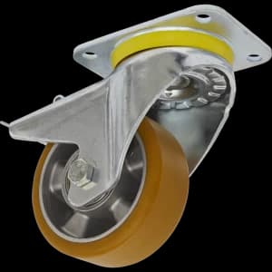Sealey Swivel Plate Total Lock Castor Polyurethane 125mm