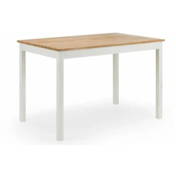 Adelaide - Country Rectangular Dining Table White & Solid Oak