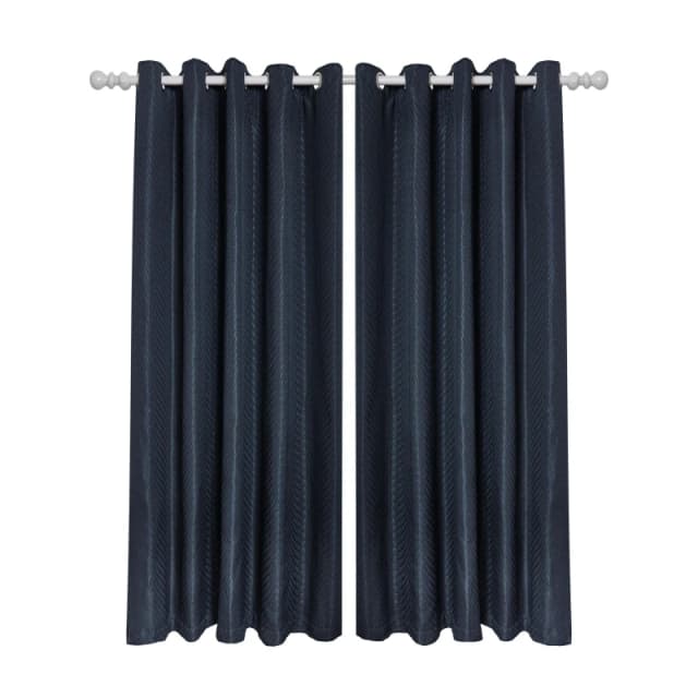 Emma Barclay Lined Eyelet Curtains Aura Navy unisex 117x137cm
