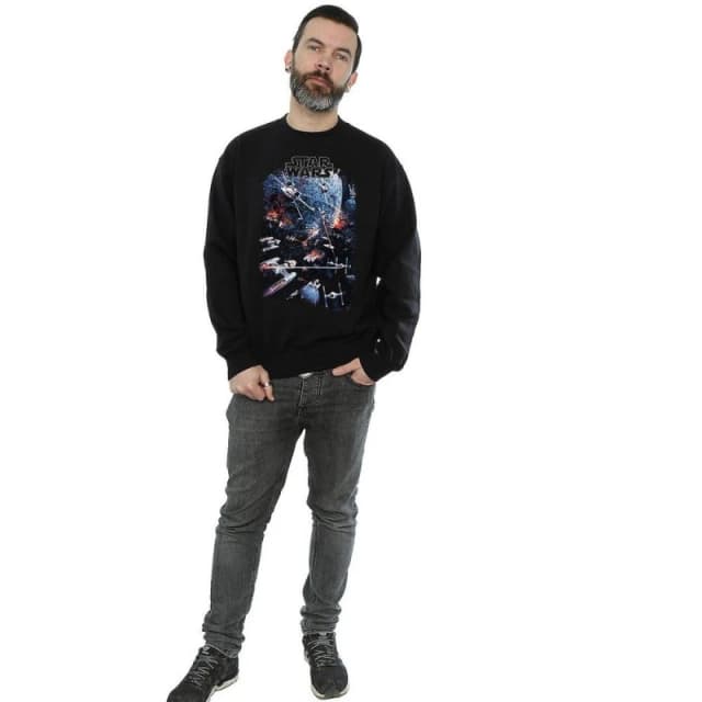 Star Wars Star Wars Men Universe Battle Sweatshirt in Black Size: Small Black S Male 5063377487879