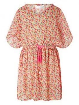 Accessorize Girls Geo Metallic Print Kaftan - Multi