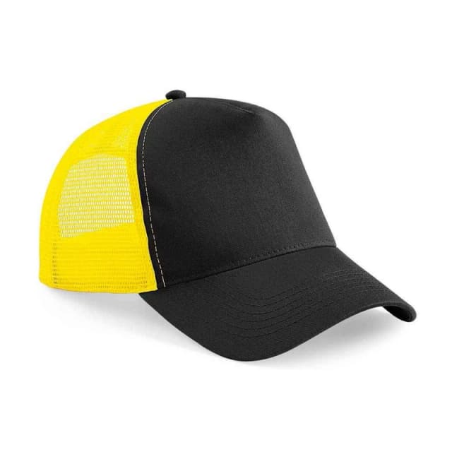 Beechfield Beechfield Men Snapback Trucker Cap in Lemon Lemon One Size Male 5063527835833