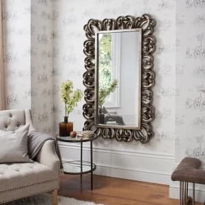 Gallery Fenton Large Antique Mirror - Antique Silver