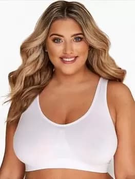 Yours Seamless Unpadded Bra - White, Size 18-20, Women