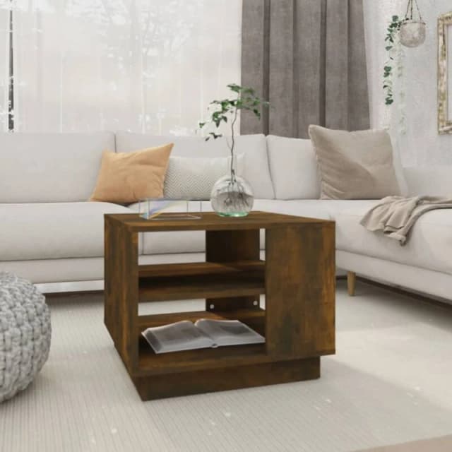 VIDAXL Coffee Table Smoked Oak 55x55x43cm Engineered Wood Vidaxl 8720286837702