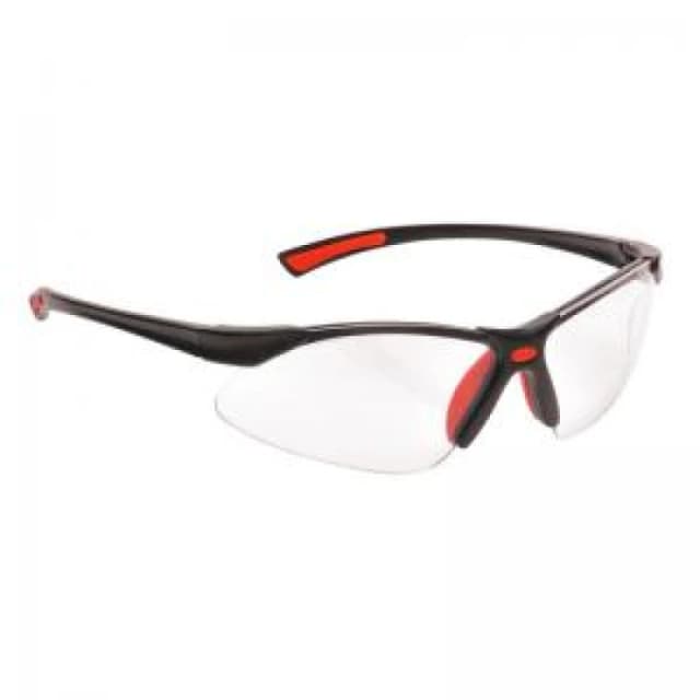 Portwest Bold Pro Safety Glasses PW37RER Frame: Red