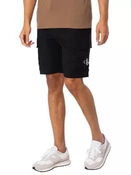 Washed Woven Cargo Shorts