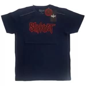 Slipknot - Logo Unisex XX-Large Snow Wash T-Shirt - Blue