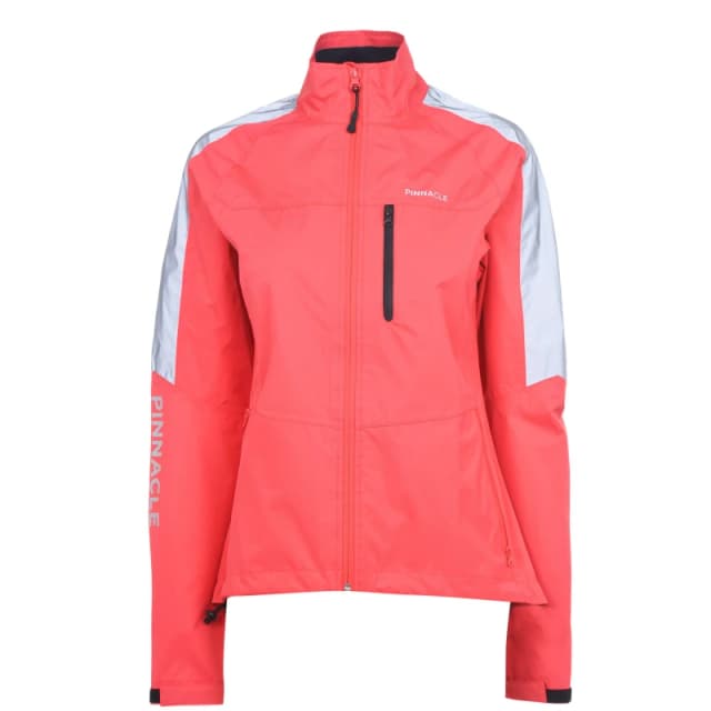 Pinnacle Womens Commute Waterproof Reflective Long Sleeve Performance Cycling Jacket Coral female 10 (S)