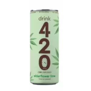 Drink 420 CBD Infused Elderflower & Lime - 250ml x 12 - 96683