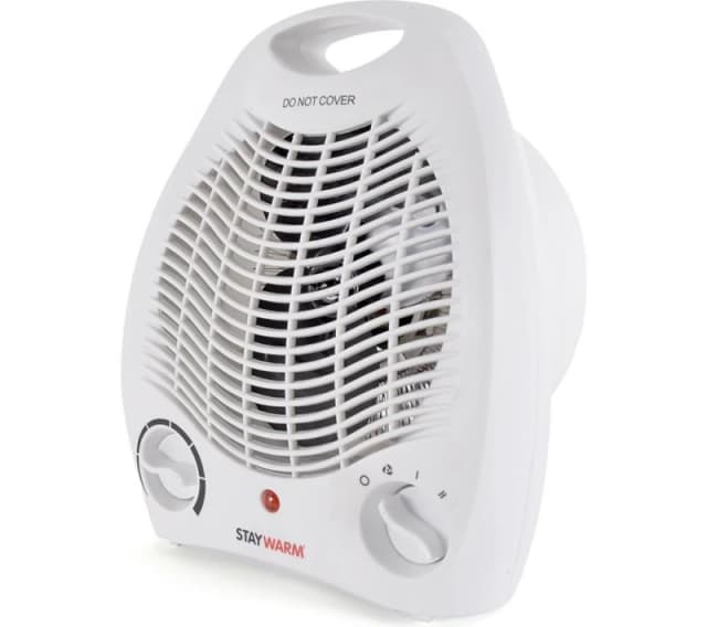 LLOYTRON StayWarm F2001WH Portable Hot & Cool Fan Heater - White 5052337001545