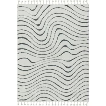 Ariana AR10 Ripple 120cm x 170cm Rectangle - Grey and Ivory