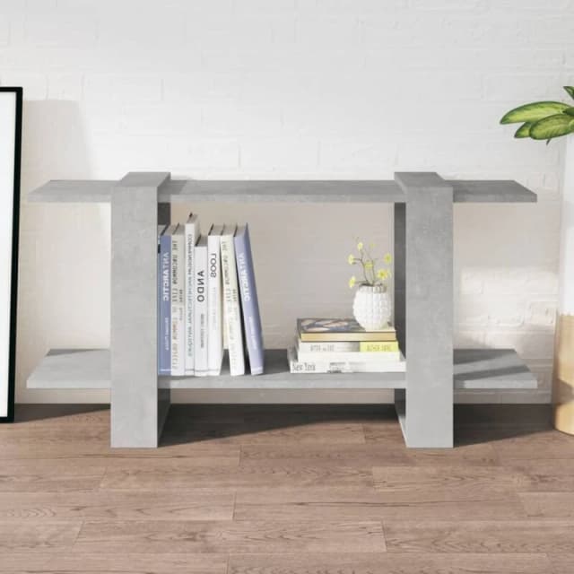 VIDAXL Book Cabinet Concrete Grey 100x30x51cm Engineered Wood vidaXL 8720286842690