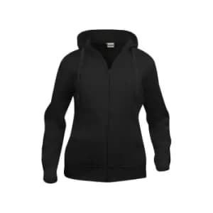 Clique Womens/Ladies Plain Full Zip Hoodie (L) (Black)
