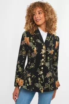 Standout Button Up Floral Detail Jacket
