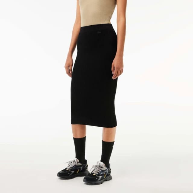 Lacoste Seamless Knit Penicl Skirt - Black 8