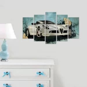 5PMX-009 Multicolor Decorative MDF Painting (5 Pieces)