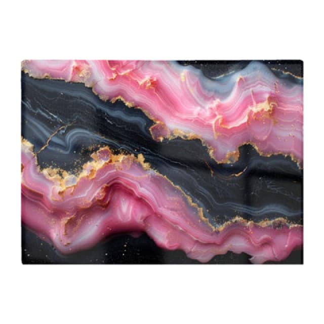 Warren Reed Designer Pink And Black Marble Effect Chopping Board