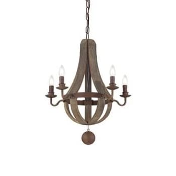 Millennium 5 Light Ceiling Pendant Brown, E14