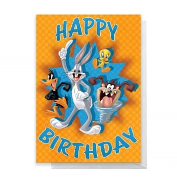 Looney Tunes Group Happy Birthday Greetings Card - Giant Card